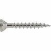 Hillman Wood Screw, #8, 1-1/4 in, Plain 18-8 Stainless Steel Flat Head Torx Drive 48619